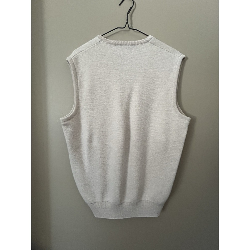 VTG Jantzen Acrylic & Wool Blend Sleeveless Sweater Vest L V-Neck Made in Canada - Picture 7 of 11